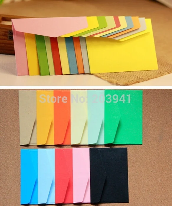 20pcs/lot Candy color mini envelopes DIY Multifunction Craft Paper Envelope For Letter Paper Postcards School Material