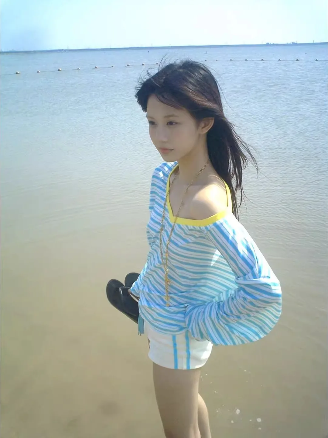 الأمريكية كسول Sle تي شيرت مخطط المرأة الصيف Vaion على الوجهين ارتداء Sunade فضفاض عادية طويلة Sve