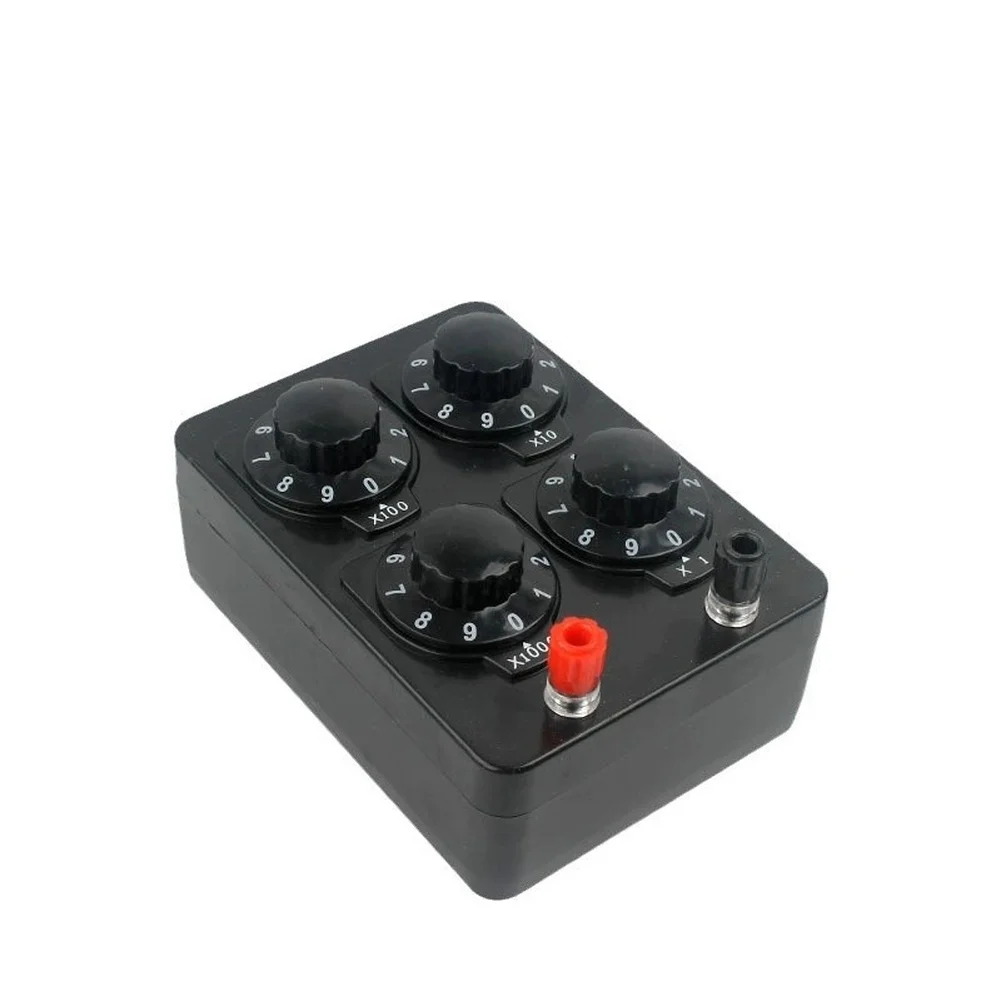 Black Decade Resistor Box Resistance Meter 0-9999 Range Variable Resistance Control Decade Resistor Network 1 Minimum Step