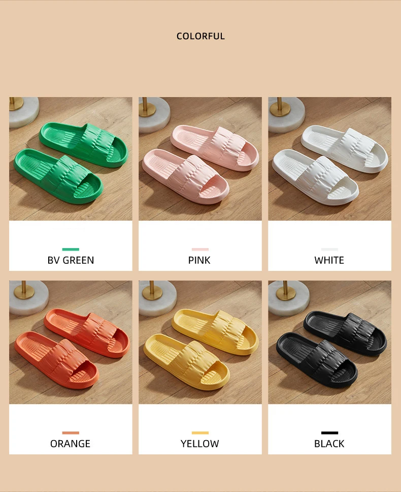 Women's Summer Slippers - Non-Slip Bathroom Sandals for Indoor/Outdoor, Soft Sole Cute House Slides for Couples & Men