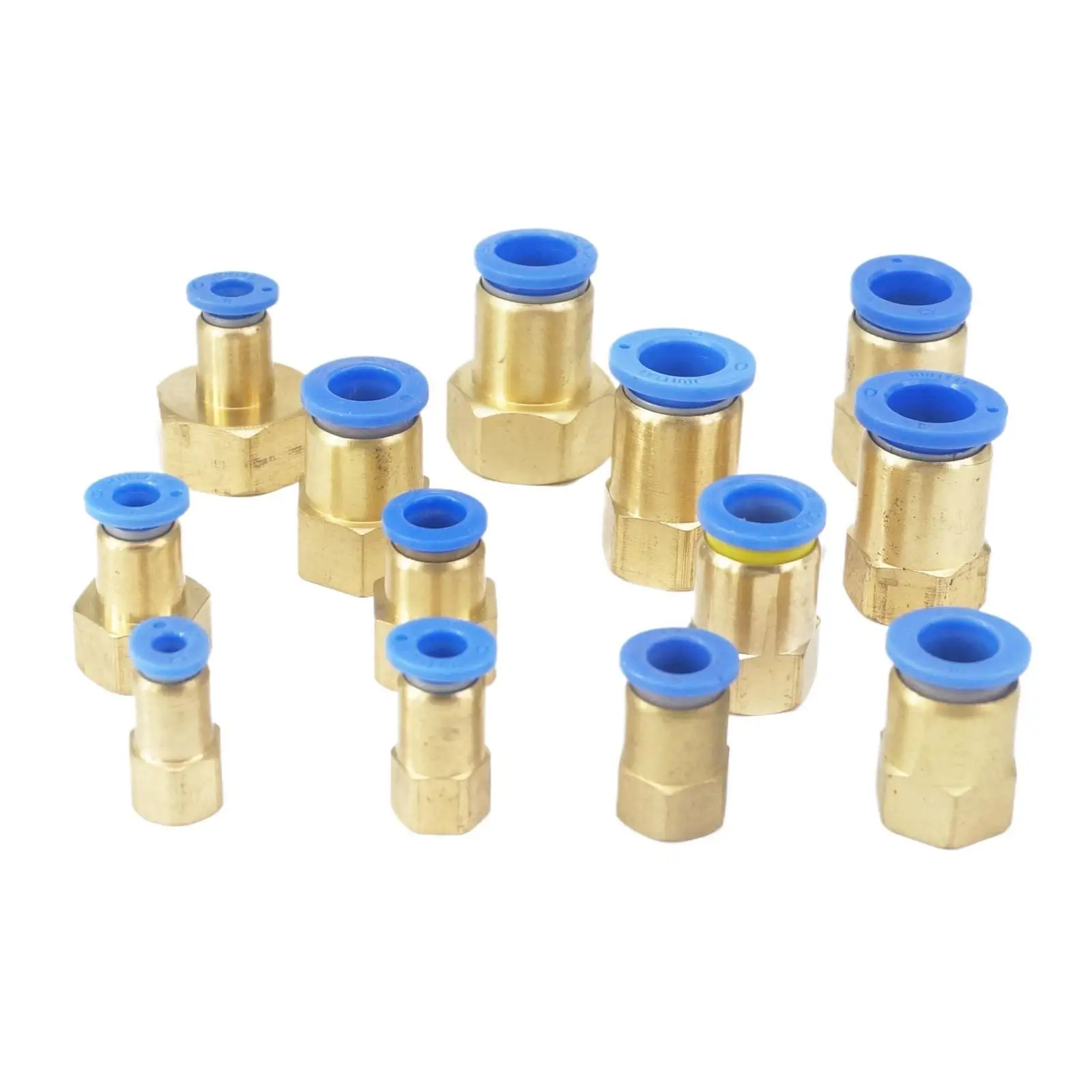 

LOT5 1/8" 1/4" 3/8" 1/2" BSP Female to Fit Tube O/D 4/6/8/10/12mm Pushfit Pneumatic Connector Union Quick Release Air Fitting