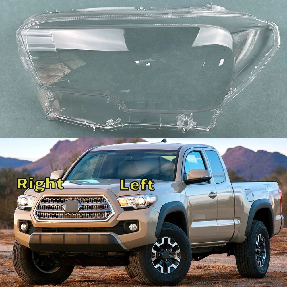 

For Toyota Tacoma 2016-2018 Headlight Cover Headlamp Shell Mask Transparent Lampshdade Lens Plexiglass Auto Replacement Parts