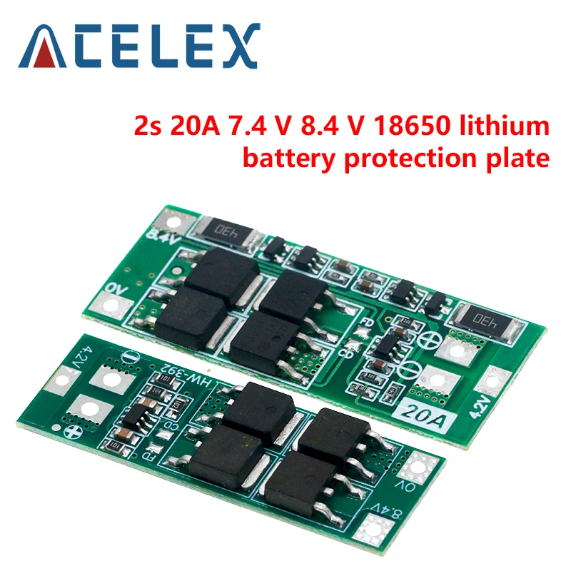 2S 20A 7.4V 8.4V 18650 Lithium Battery Protection Board/BMS Board Standard/Balance For DIY