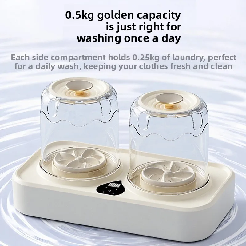 Wired double bucket laundry cup, no installation of sock washing machine