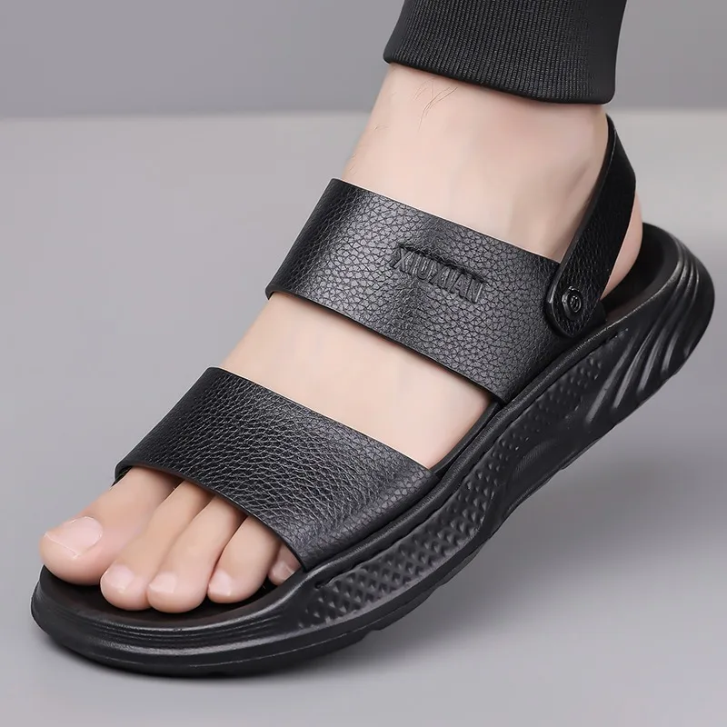 

Men's Summer Hot Sale Of The Season Casual Soft Bottom Sandals Anti-Slip Wear-Resistant Beach Shoes Indoor Outdoor Two-Way Slip-