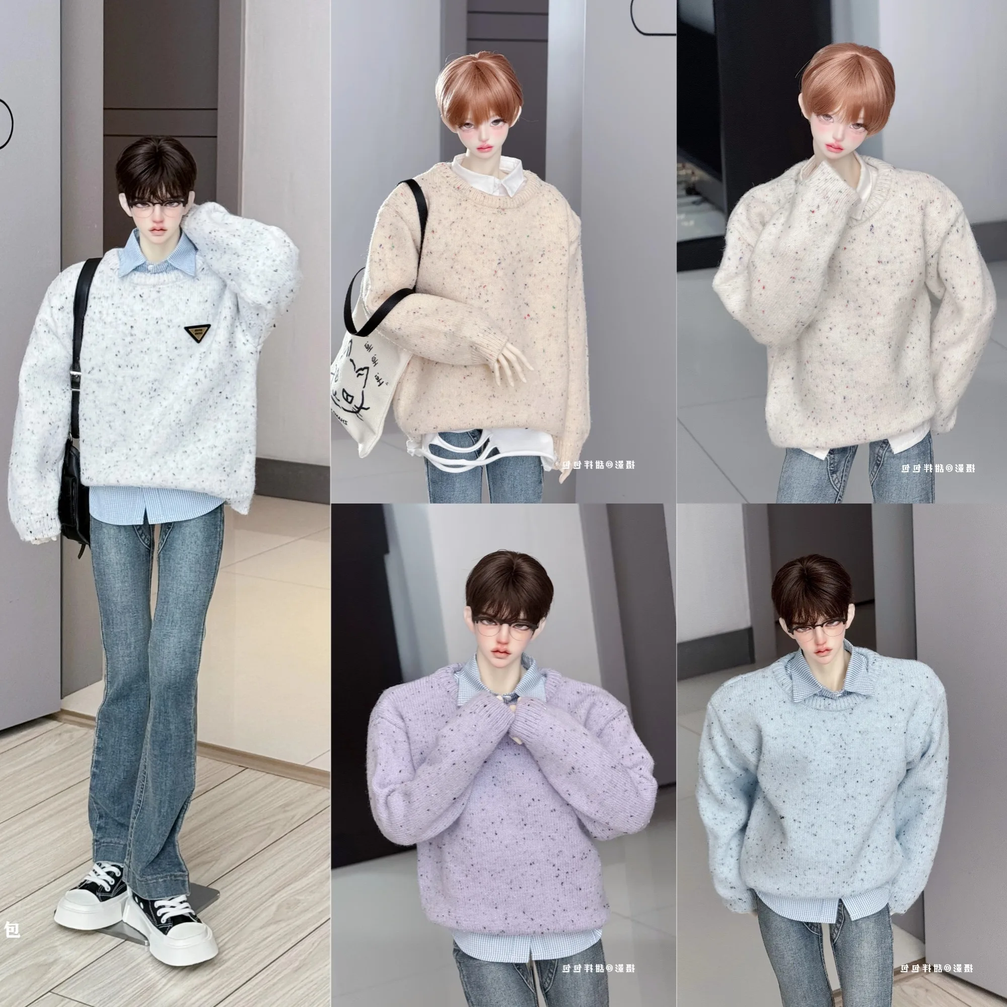 

Цветной свитер с круглым вырезом в горошек для куклы BJD ID75 Uncle B403