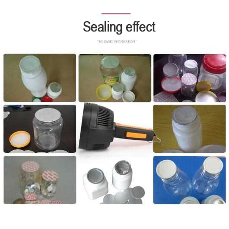 المحمولة الكهرومغناطيسية زجاجة آلة الختم ، يده التعريفي السدادة ، الألومنيوم احباط غطاء ، قارورة بلاستيكية ، 20-100 مللي متر ، 20-130 مللي متر