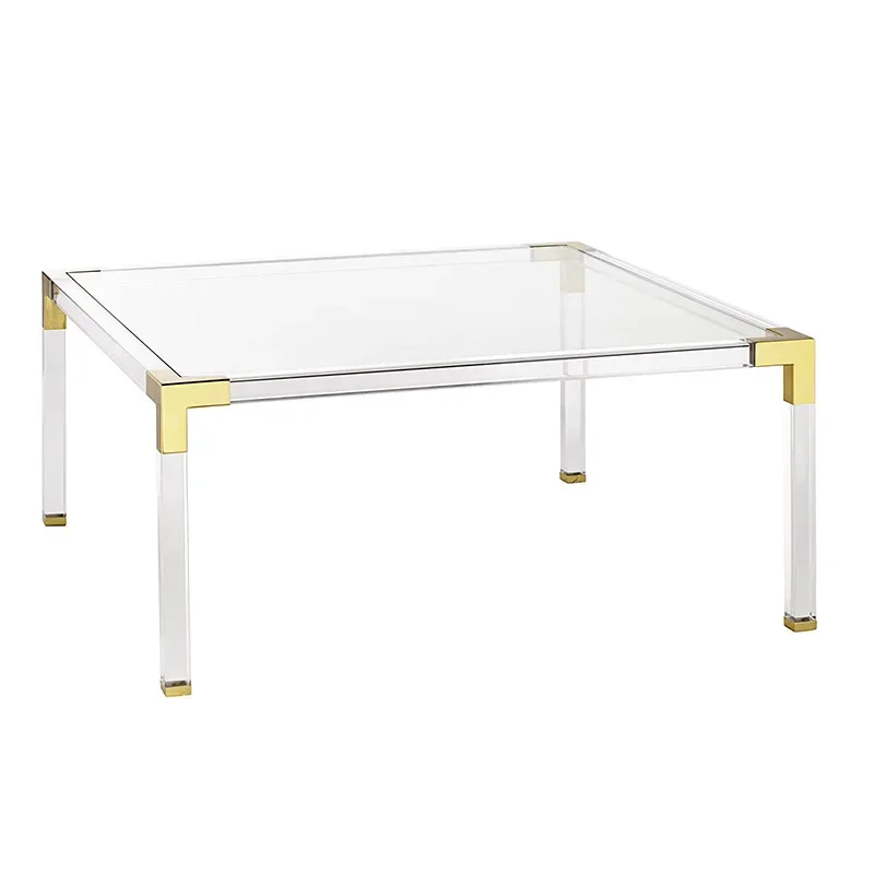 East acrylic transparent coffee table plexiglass folding table 5-piece set, convenient, practical and durable