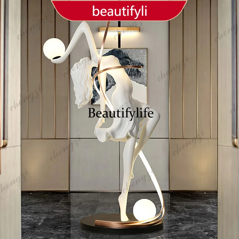 03 Muse Sculpture Floor Lamp Sales Office Abstract Art Ornament Dance Gymnastics Art Personality Ornament