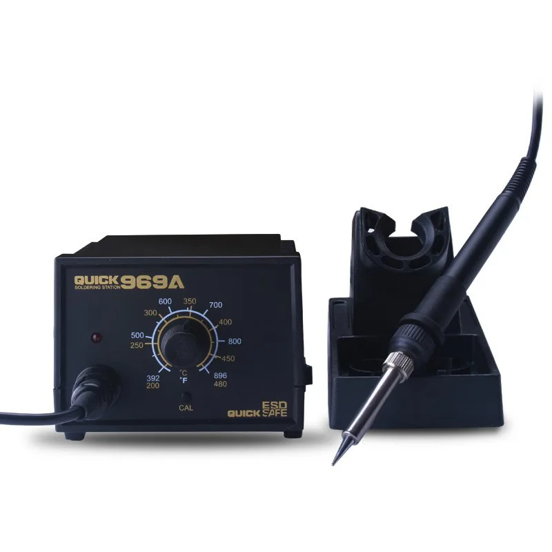 60W Soldering Station Original QUICK 969A Constant Temperature Lead-Free 220V Antistatic Rework Station Welding Tools