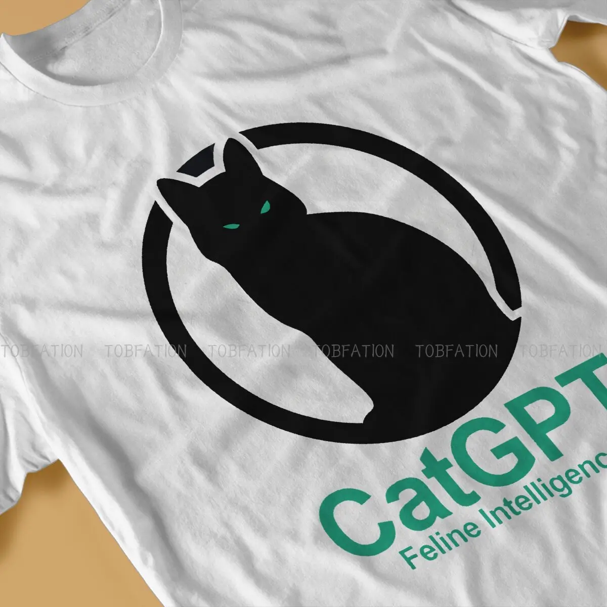 ChatGPT Man TShirt Feline Intelligence Individuality T Shirt 100% Cotton Original Streetwear New Trend image 3