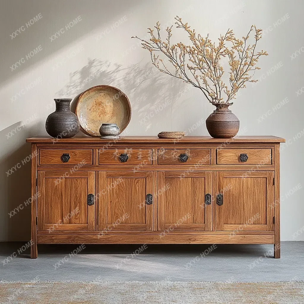 Solid Wood Dining Side Entrance Cabinet Bedroom  Simple Household Multifunctional Storage