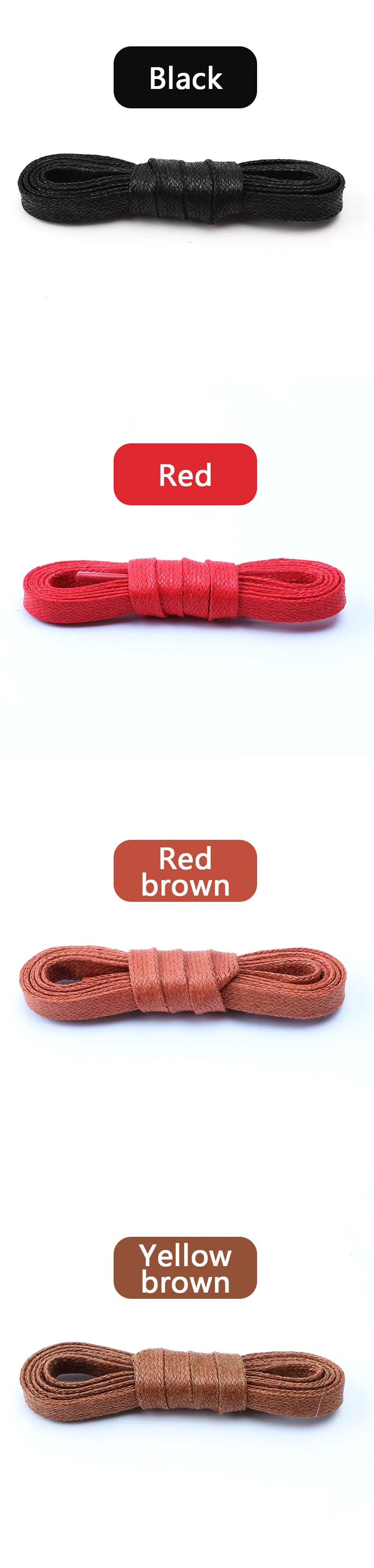 1 Paar flache Schuhbänder aus gewachster Baumwolle, 0,8 cm breit, wasserdicht, für Schuhe, Stiefel, Freizeitschuhe und Sneaker, geeignet für Damen und Herren, auch als Leder-Schuhbänder verwendbar. – Detail 9
