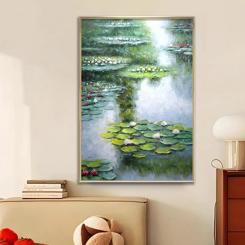 

Набор для вышивания алмазной мозаикой Mona Lotus: Абстрактный пейзаж, для начинающих, декор для гостиной, хлопковая ткань