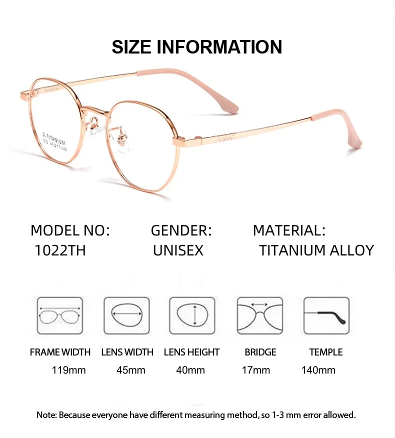 ELECCION 처방 렌즈 안경 티타늄 합금 광학 안경 남성 여성 안경 프레임 근시 마이너스 렌즈 광변색