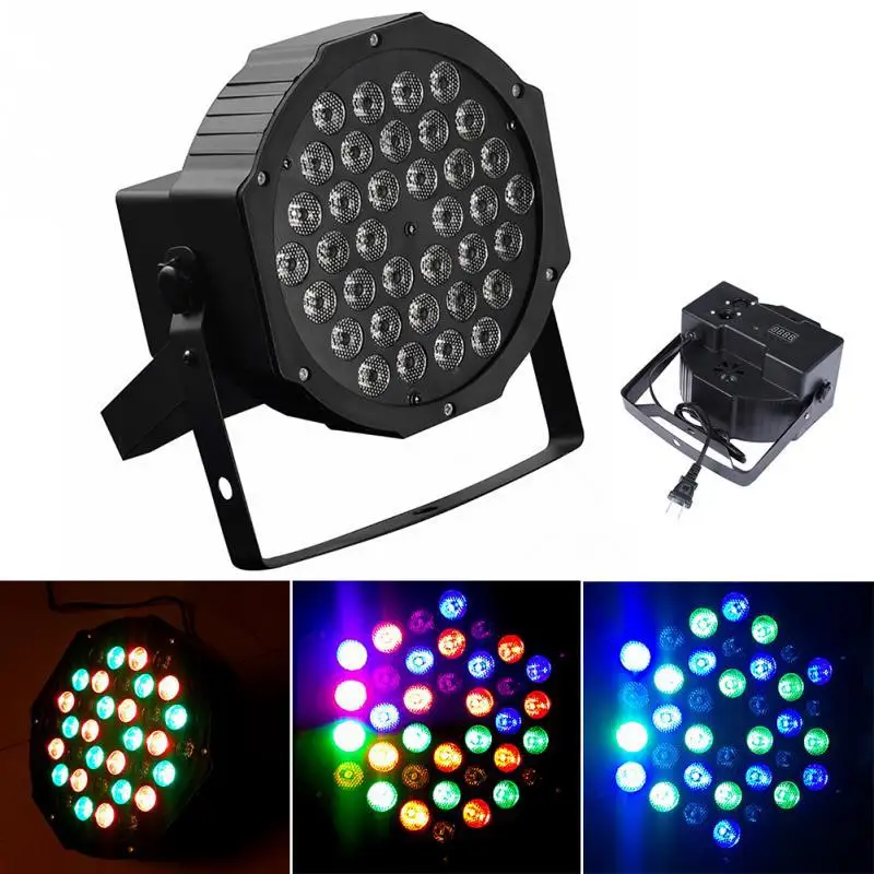 DMX512 36x1W RGB LED Flat Par Light เสียงเปิดใช้งาน Dmx DJ Disco Bar Party Stage Lighting