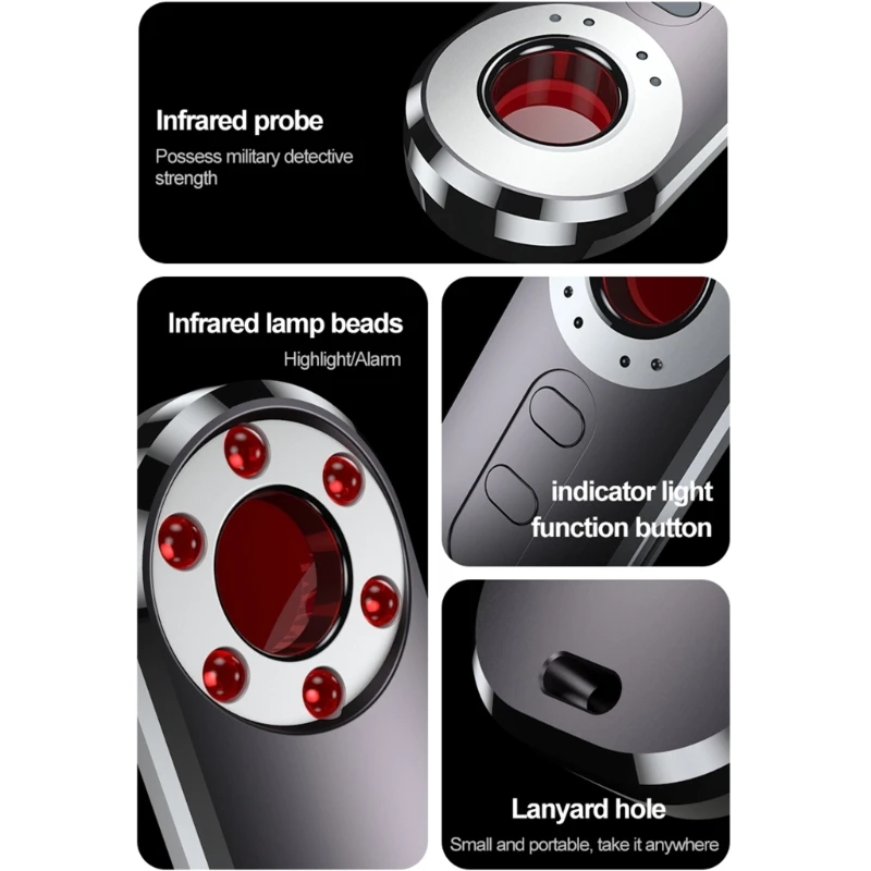 Infrared-Finder Allarme antifurto Home Anti-Monitoraggio Rivelatore anti-spia