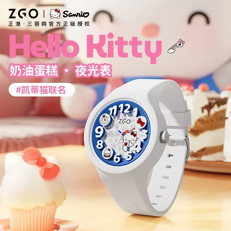 ZGO Sanrio Series Hellokitty Girls Watches Night Glow Waterproof Children\'s Electronic Quartz Watch Gifts