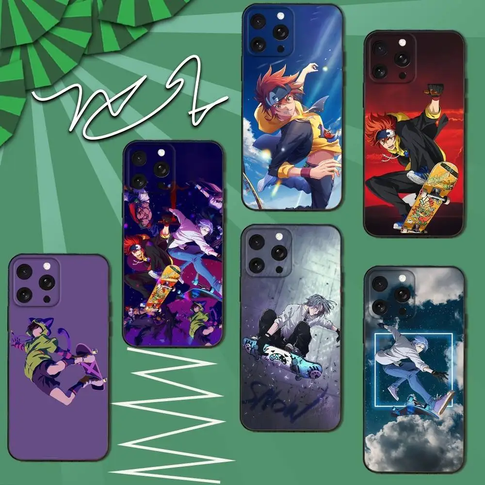 

Anime S-SK8 The Infinitys Phone Case For iPhone 16e,16,15,14,13,12,11,Pro,X,XS,Max,XR,Plus,Mini Soft Black Cover