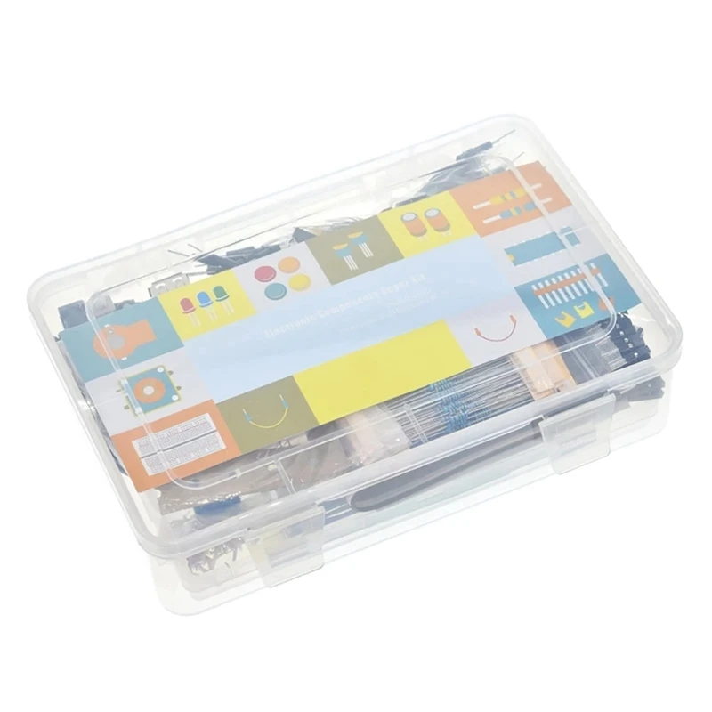 Kit de Inicio de componentes básicos de electrónica con línea de pan 140 en caja