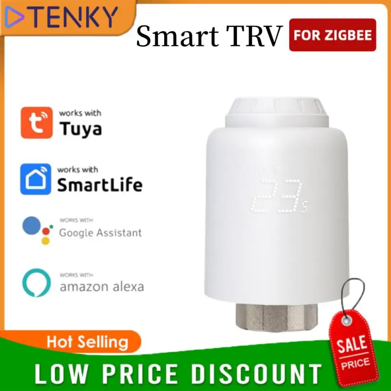 

Tuya Smart Zigbee/WiFi Thermostatic Radiator Valve TRV Programmable Thermostatic Actuator Smart Home Automation Via Alexa Google