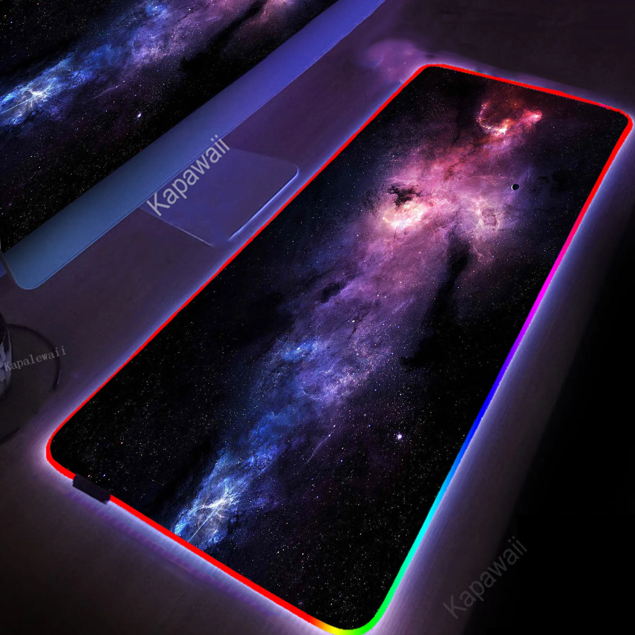 RGB Space Star Background MExtended Mousepad Gaming Speed Keyboard Pads Desk Mat Office Mouse Pad Tapis de Souris 900x400mm