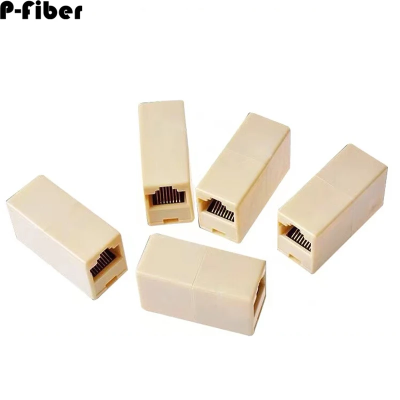 straight connector RJ45 / RJ11 100pcs 1 in 2 network 3-way network cable splitter telephone direct connect head one in two