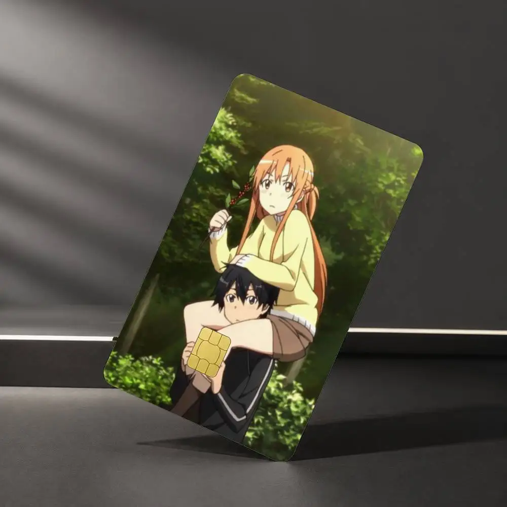 Kirito & Asuna Anime Sticker Film Tape Skin for Credit Card Debit Card Waterproof Stickers