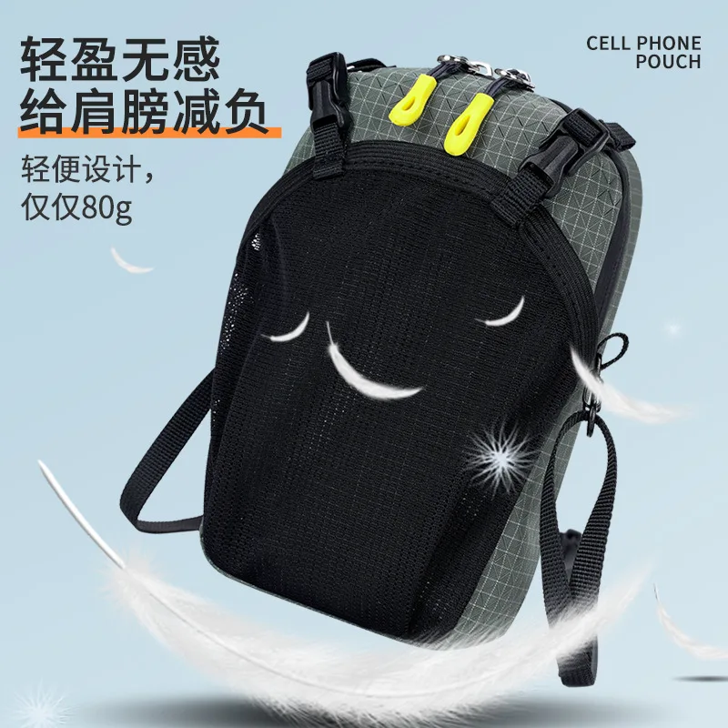 Tas penyimpanan luar ruangan, tas hiking, tas gantung bahu, ekstensi tahan air, eksternal ponsel hiking, ekstensi taktis