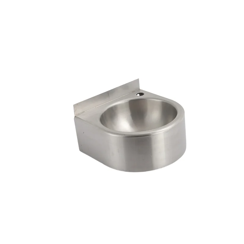Factory Hot-selling Small Wall-mounted Washbasin Commercial Bathroom Stainless Steel 304 Round Sink