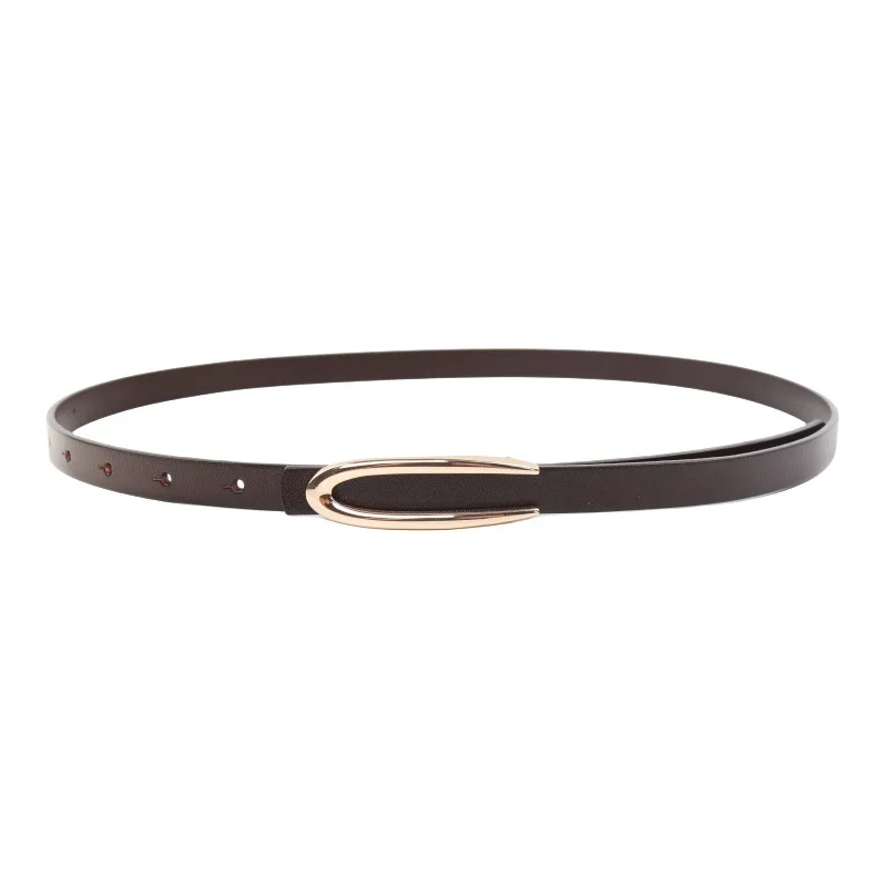 الحزام الجلدي الأصلي متعدد الاستخدامات. حزام الخصر الرفيع عصري وأزواج جيدًا مع التنانير.