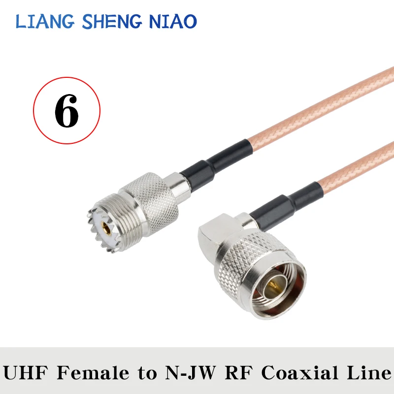 Cable de doble blindaje RG142, conector macho a hembra N, UHF, PL259, RF Coaxial, adaptador de puente recto, nuevo, 1 piezas