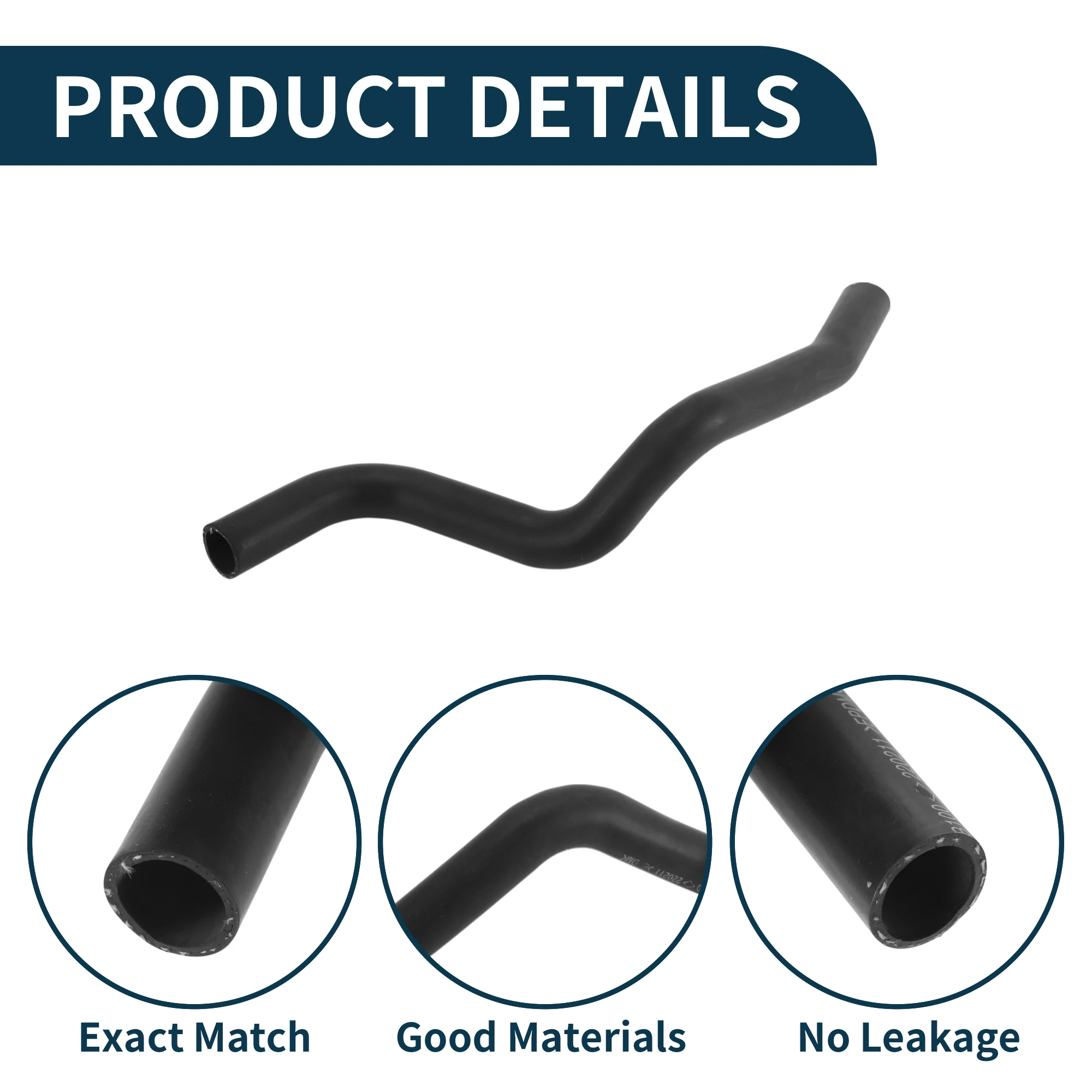 

UXCELL Radiator Hose Heater Hose Radiator Outlet Hose Pipe No.254112B100 for Hyundai Santa Fe 2006 Rubber Water Pipe Black 1 Pc
