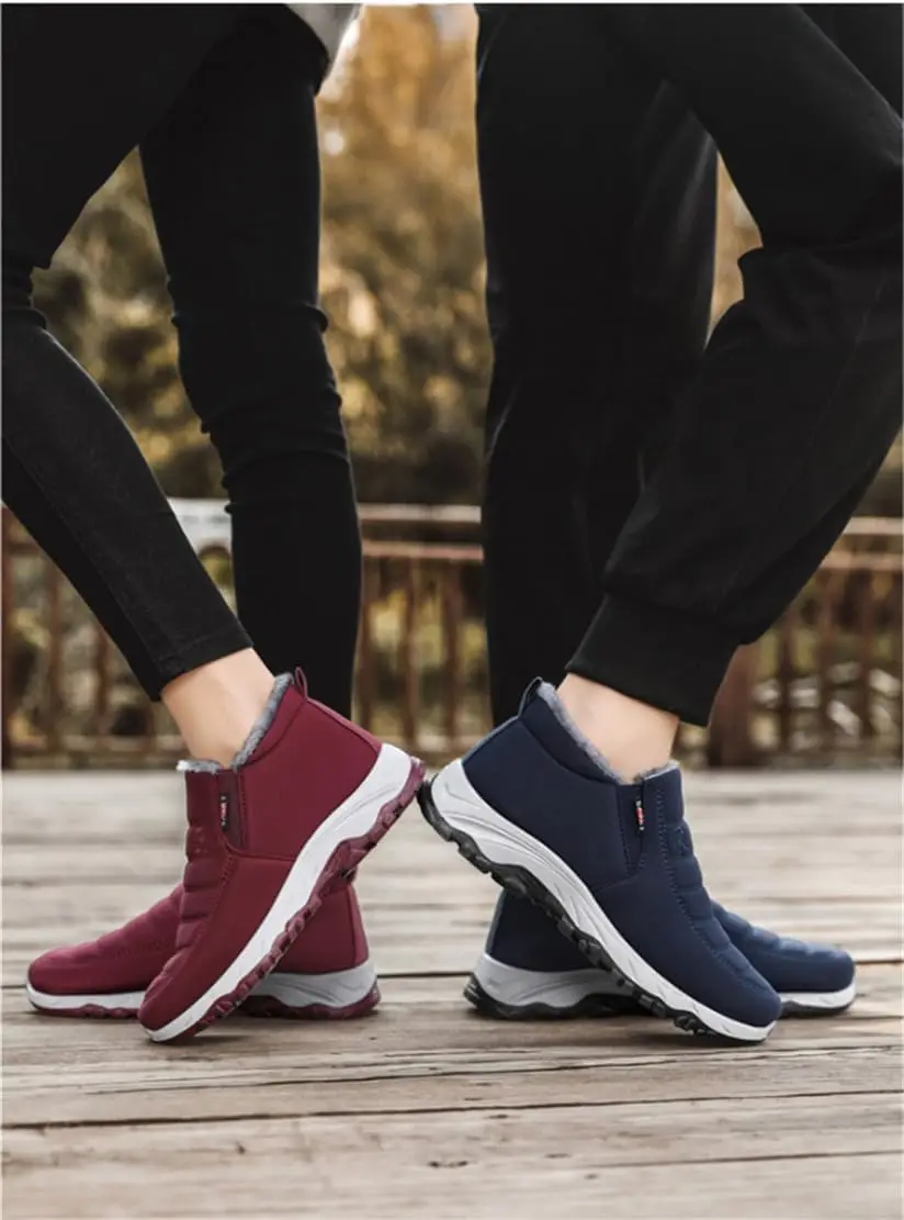 

Women's Ankle Boots, Unisex Winter Lined Short Boots Casual Home Shoes Winter Warm Snow Bootie Outdoor Shoes