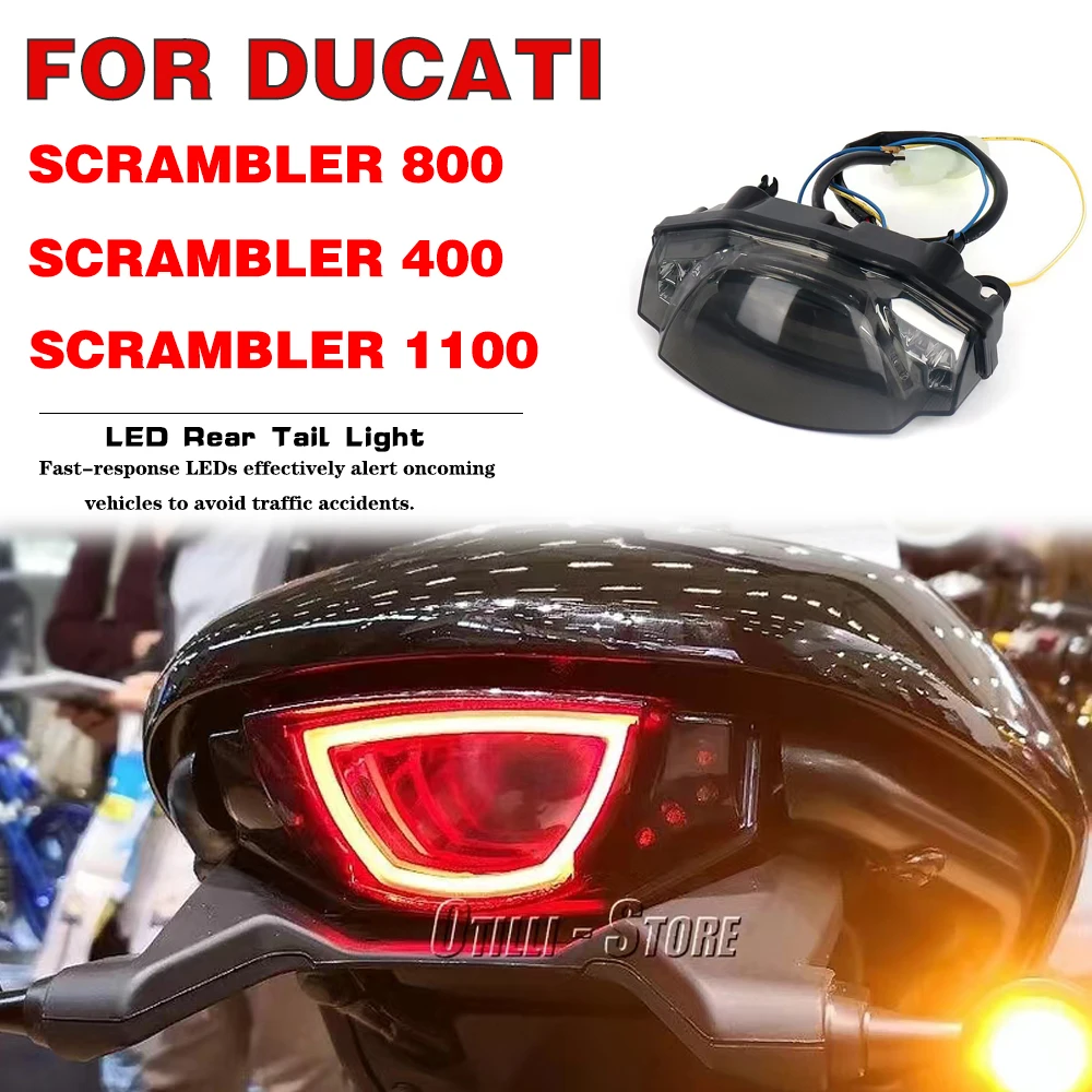 

For Ducati SCRAMBLER 800 Scrambler 1100 Scrambler 400 New Rear Tail Light Brake Turn Signal Integrated LED Taillight