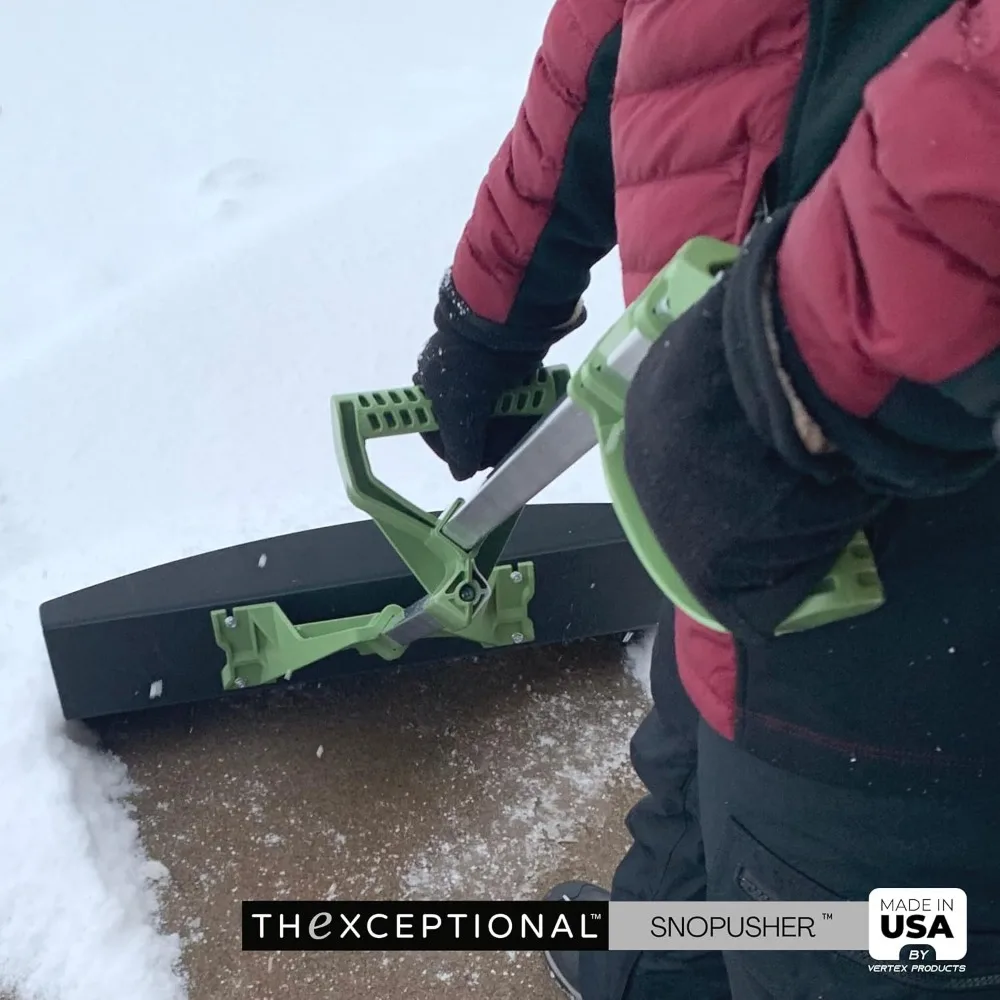 محراث الثلج الصناعي المريح مع مقابض مزدوجة - مثالي لتصفية الممرات والأرصفة