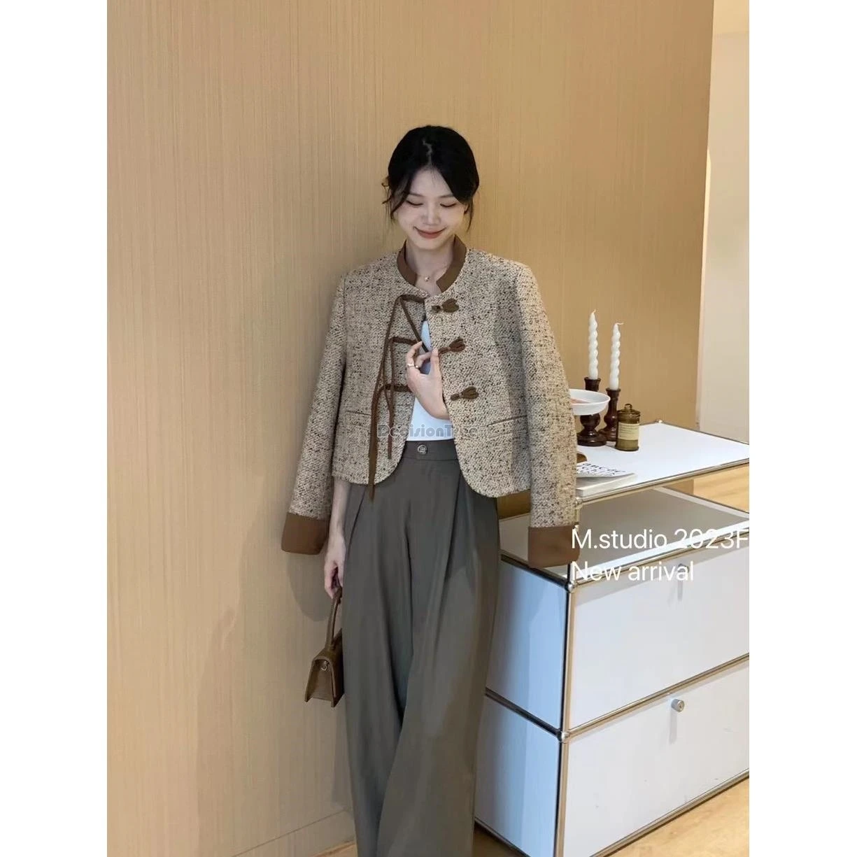 2024 fashionable patchwork chinese style tang suit top temperament literature art retro coat new leisure style daily trendy coat