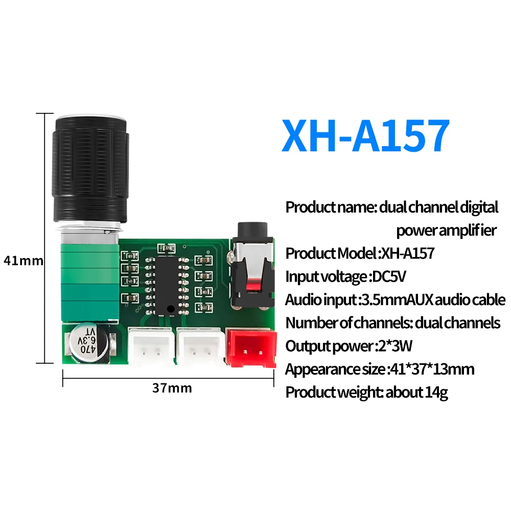 XH-A154 صغير PAM8403 مضخم رقمي مجلس 3 واط * 2 تيار مستمر 5 فولت ستيريو الصوت أمبير 3 دبوس محطة مع التحكم في مستوى الصوت ل مكبر صوت كمبيوتر محمول
