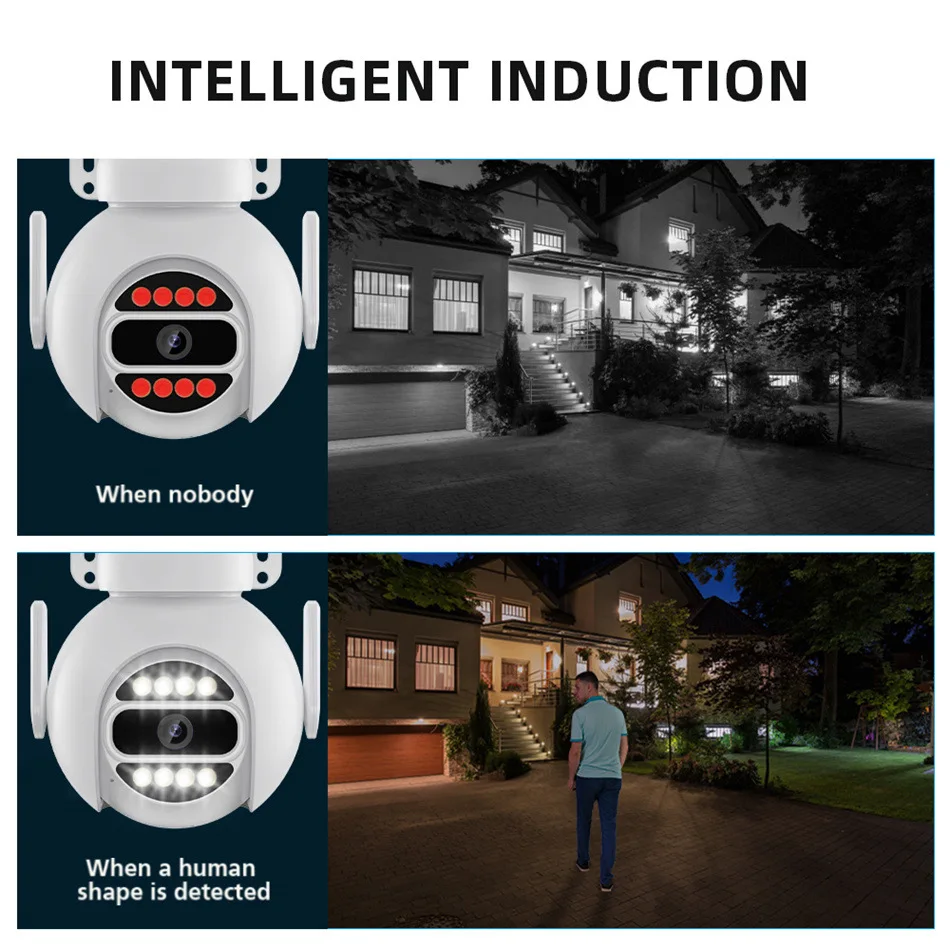 IP Camera WIFI PTZ 8MP 4K HD 4MP 2K Outdoor Surveillance Security CCTV ICSEE smart home mini H.265 IP66 waterproof Color Night