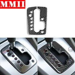 For Audi A4 S4 B7 2005 2006 2007 2008 Car Gear Panel Shifter Frame Gearbox Trim Cover Carbon Fiber Interior Sticker Accessories