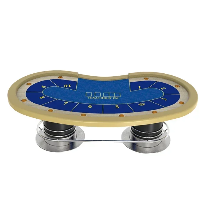 Table Game 10 Sets Bean Shape Poker Table 84 inch RFID Table With Cup Holder