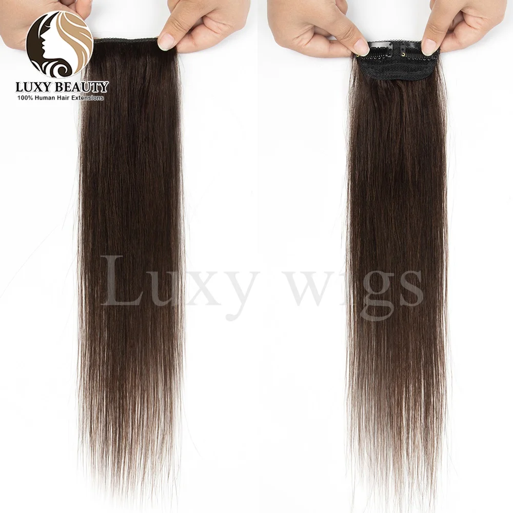 5pieces Short Clip In Hair Extensions Real Human Hair Brown Invisible Mini Short Clip in Hairpiece for Women Blonde Clip in Hair