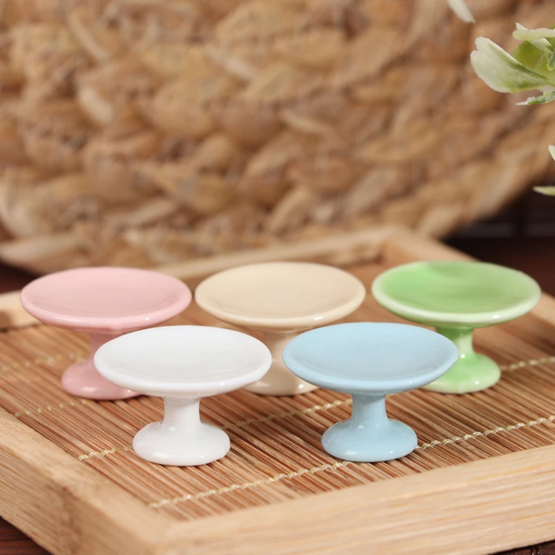 1:12 Dollhouse Miniature Dessert Pan Cake Stand Fruit Tray Model Kitchen Accessories For Doll House Decor Kids Pretend Play Toys