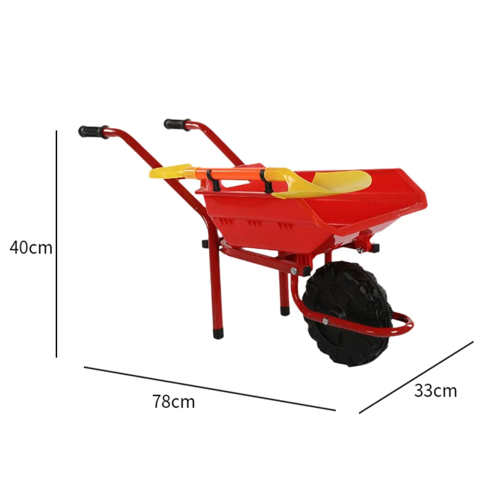 Wheelbarrow Playset para crianças, brinquedo de 2 rodas para idades 4-7 anos Kids