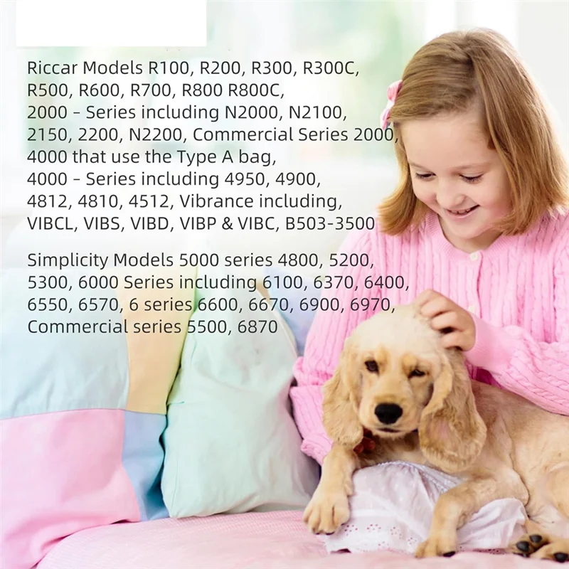 Homeshopping 6 Stück geeignet für Riccar 2000 4000 Simplicity Typ A Serie Staubsauger Ersatzteile Staubbeutel