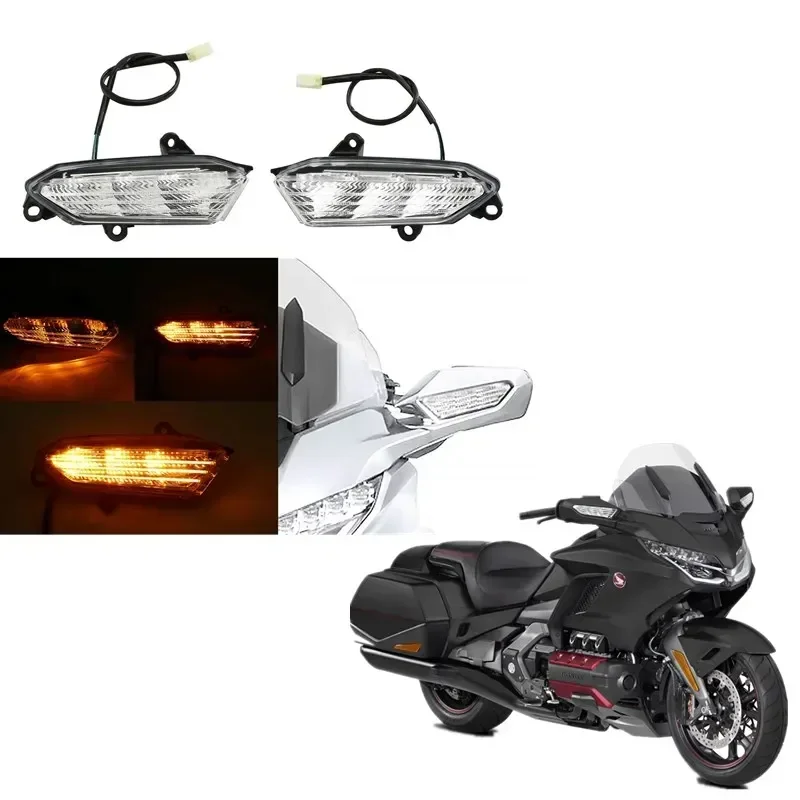 For Honda Gold Wing 1800 GL1800 2018-2021 LED Turn Signal light Clear Len Motorcycle Accessories Mirror Light Motor