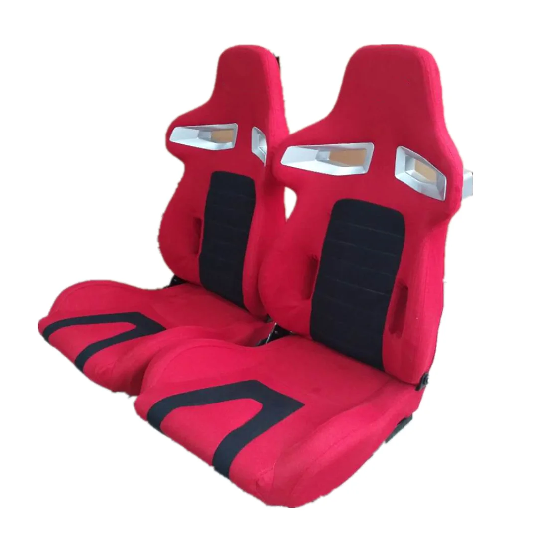 

JBR1069 RED Black Cloth Fabric Reclining Sport Race Seat For PS4 Modified Vehicle Car Seats With Slider