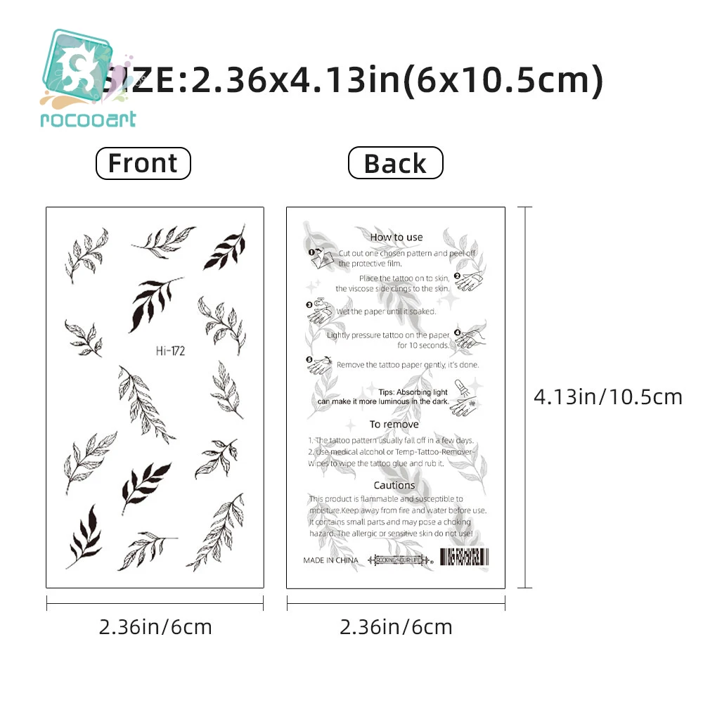 20Sheets Fake Tattoo Stickers For Girls Glowing In The Dark Tiny Small Temporary Tattoos For Women Men Finger Hands Stickers