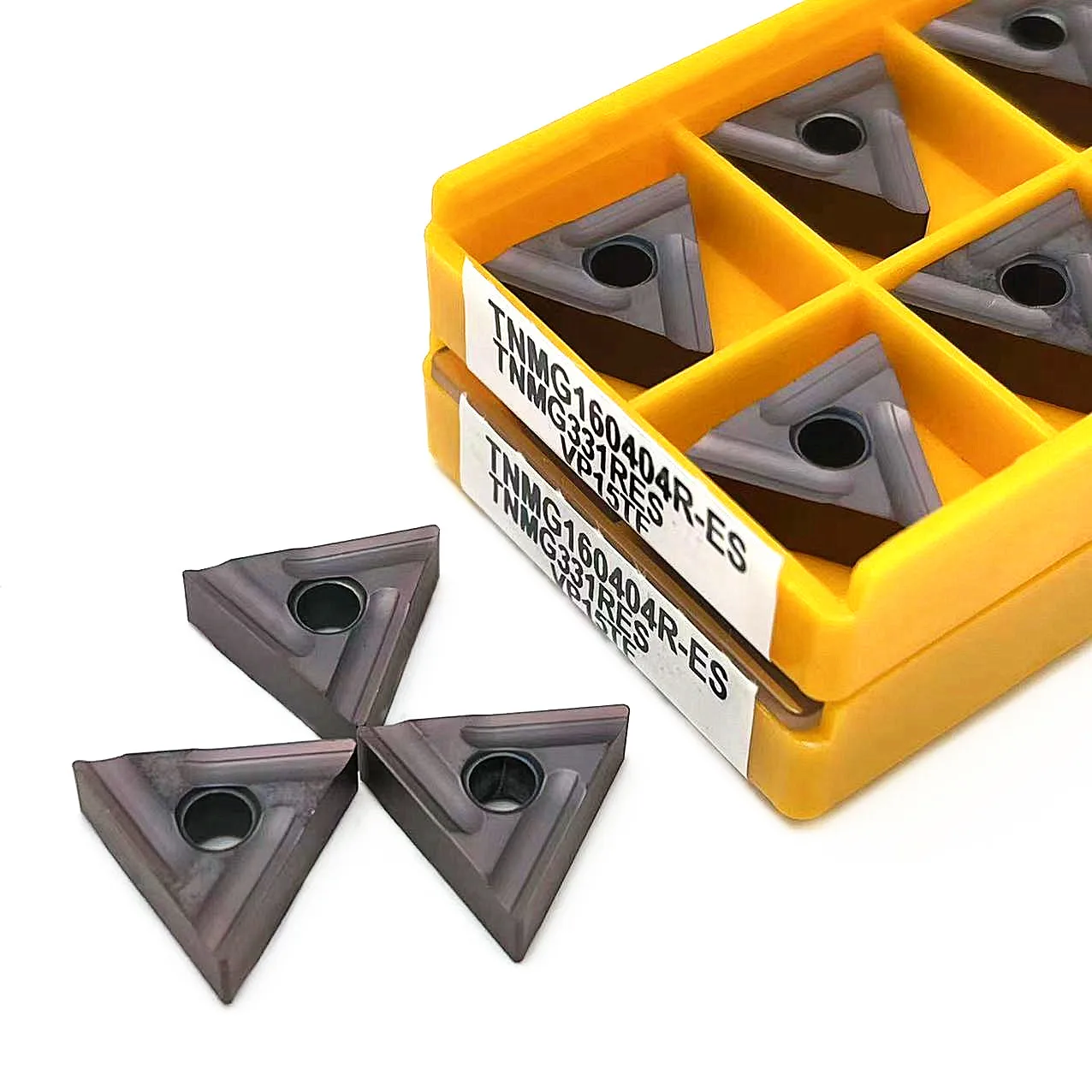 10ชิ้น TNMG160408R TNMG160404R TNMG160404L ES VP15TF UE6020 US735 CNC Cermet เกรดคาร์ไบด์แทรกอุปกรณ์เจาะเปิดใบมีด