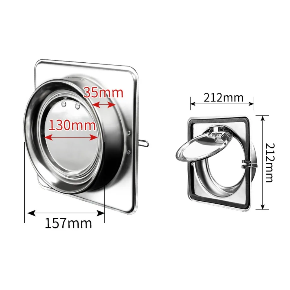 

New Stainless Steel Check Valve Spring Loaded Push Button 100/150/160/170/180mm Anti-Odor Check Valve Range Hood Check Valve